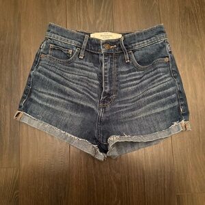 Abercrombie & Fitch Dark Blue Jean Shorts